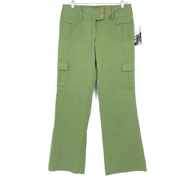Y2K Tracy Evans Women's Size 9 Wide Leg Cargo Pants Green NEW - Picture 1 of 6